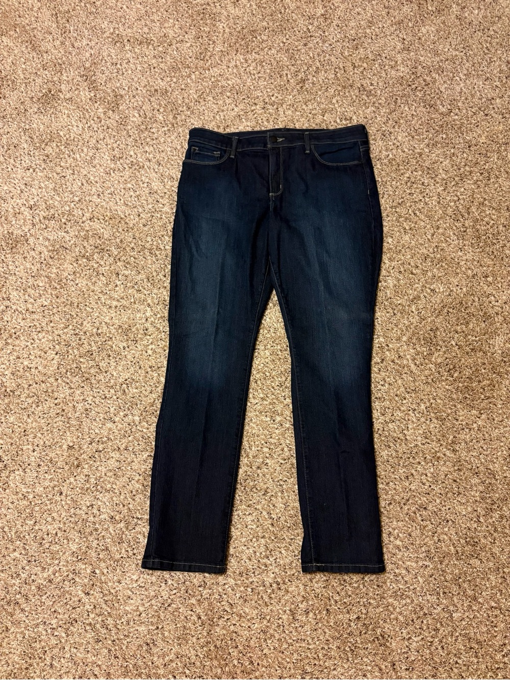 NYDJ Women's Dark Blue Cotton Blend Skinny Jeans